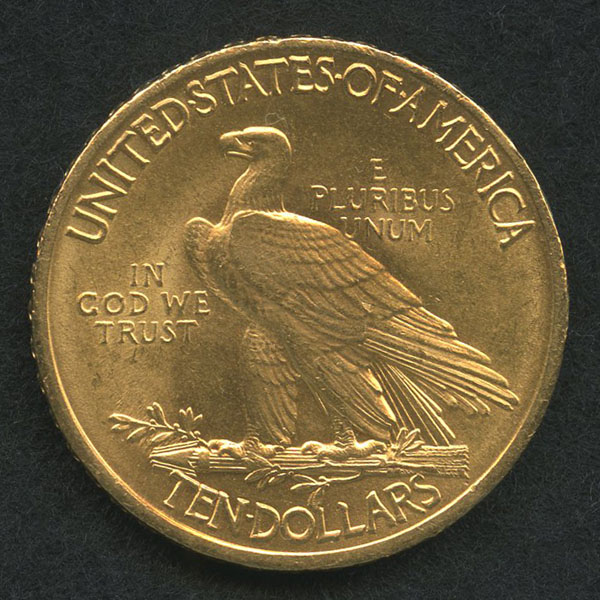 アメリカ 10ドル金貨 1908年 インディアン・ヘッド UNC - 加治将一オフィシャルサイト 『加治将一の部屋』